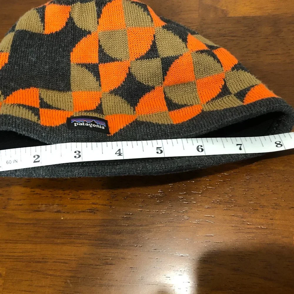 Patagonia Pre-Owned Geometric Pattern Kids Youth Beanie Size S.